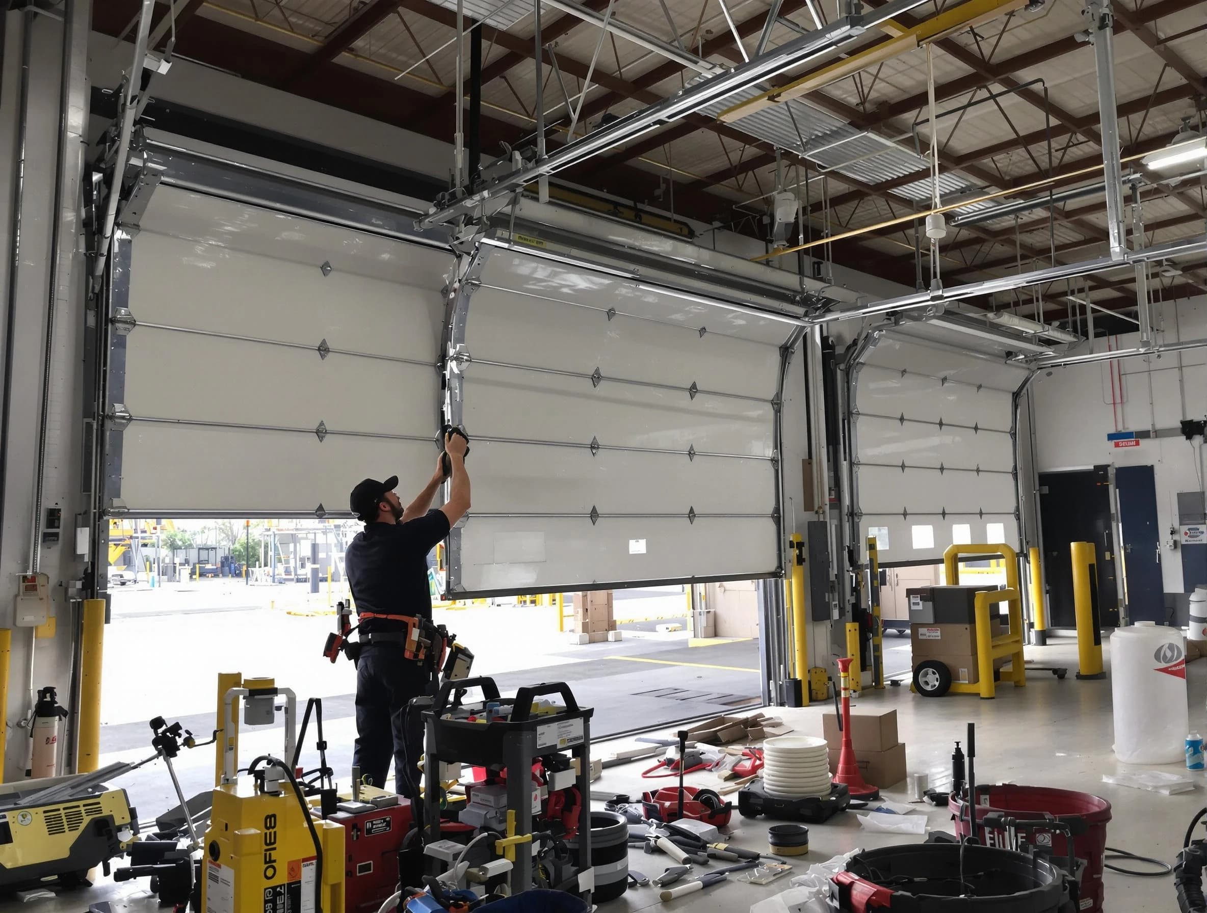La Vergne Garage Door Repair technician performing commercial garage door repair in La Vergne