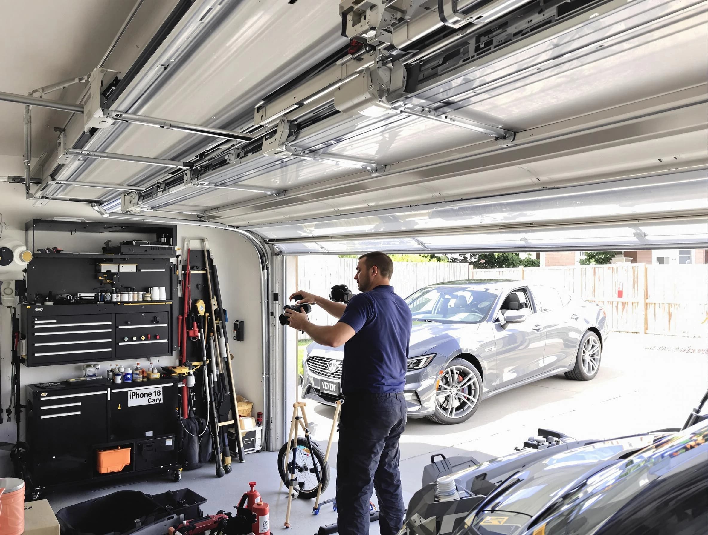 La Vergne Garage Door Repair technician fixing noisy garage door in La Vergne