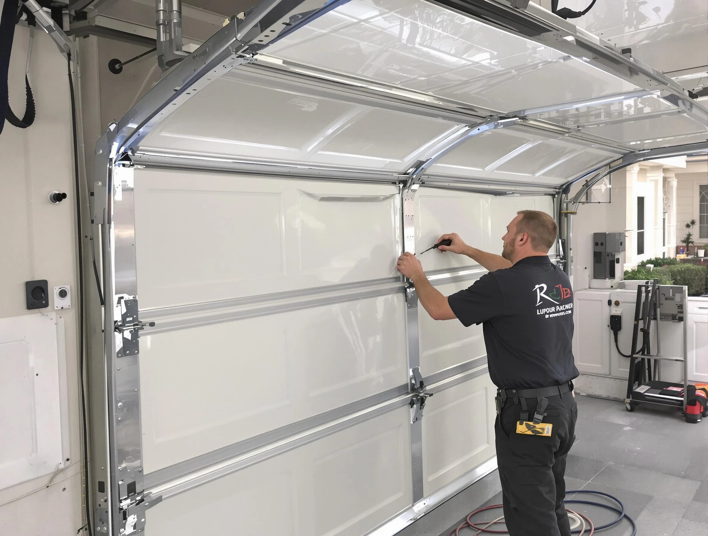 La Vergne Garage Door Repair professional performing panel repair in La Vergne