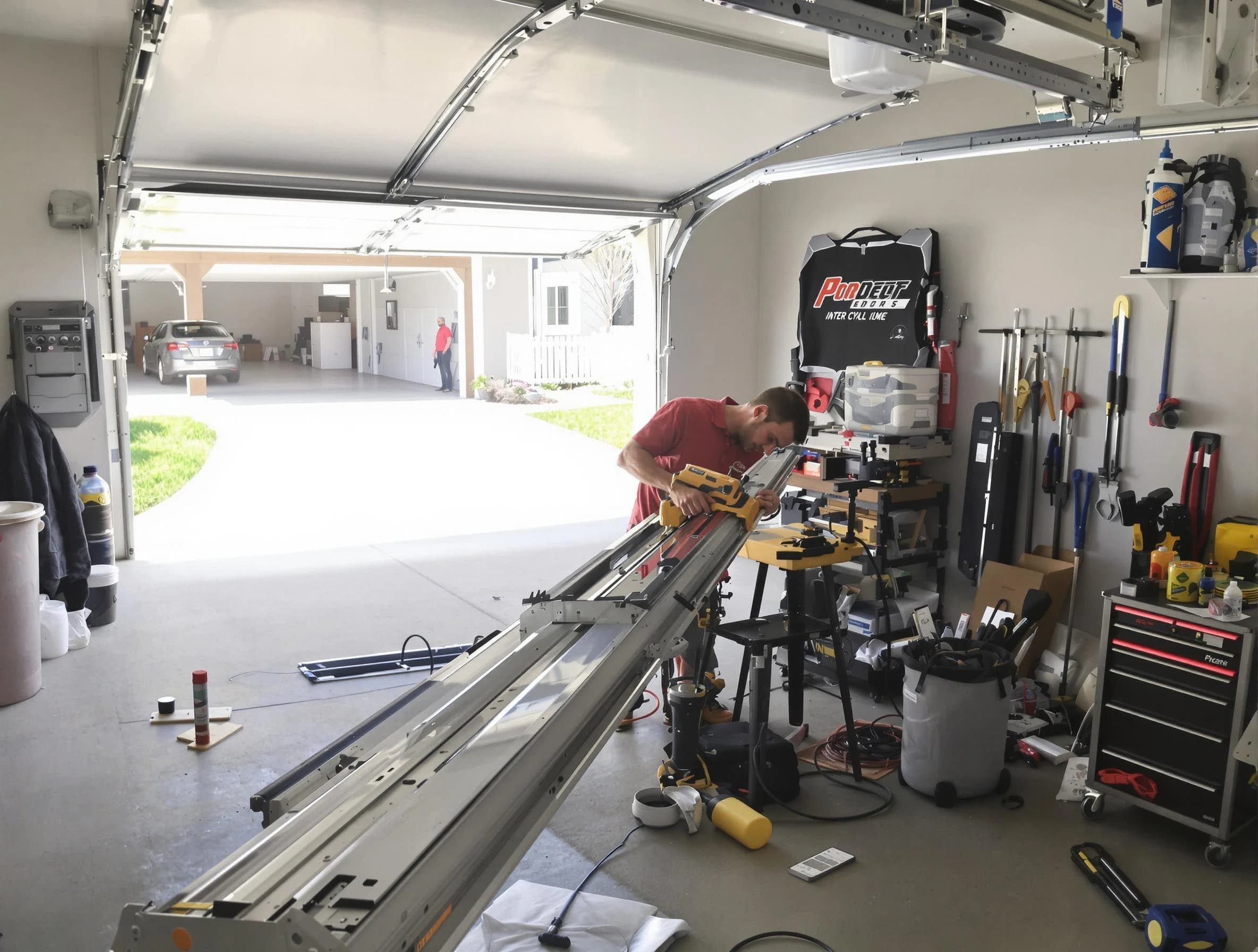 La Vergne Garage Door Repair expert performing track repair in La Vergne