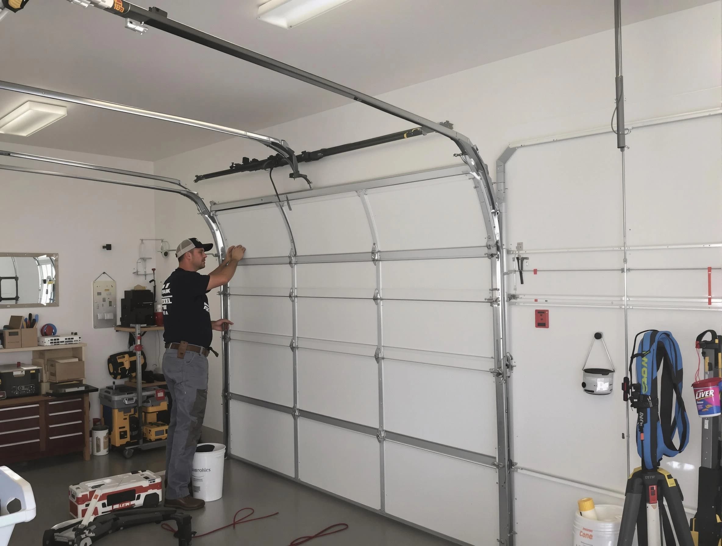 La Vergne Garage Door Repair team installing new garage door in La Vergne