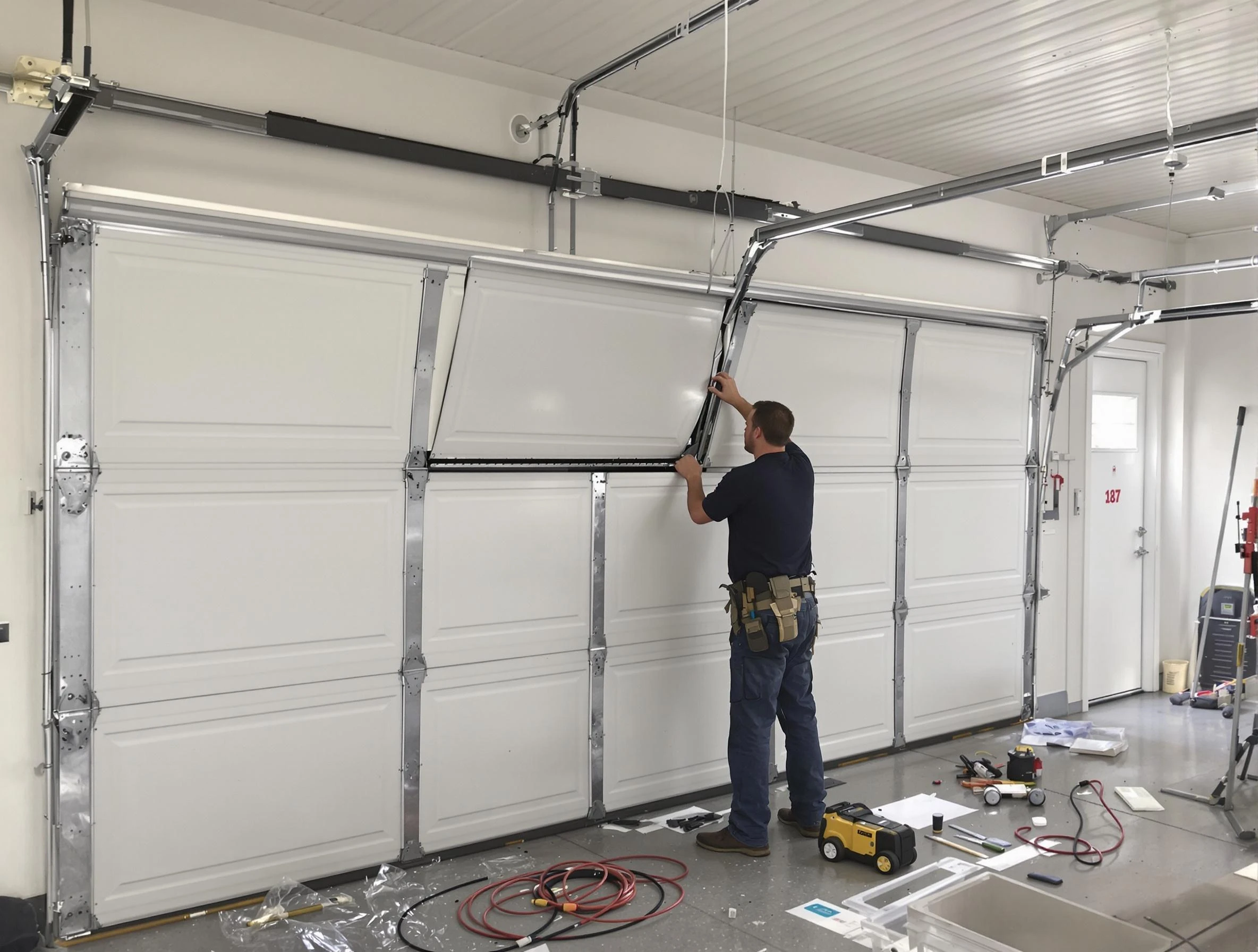 Garage Door Section Replacement in La Vergne