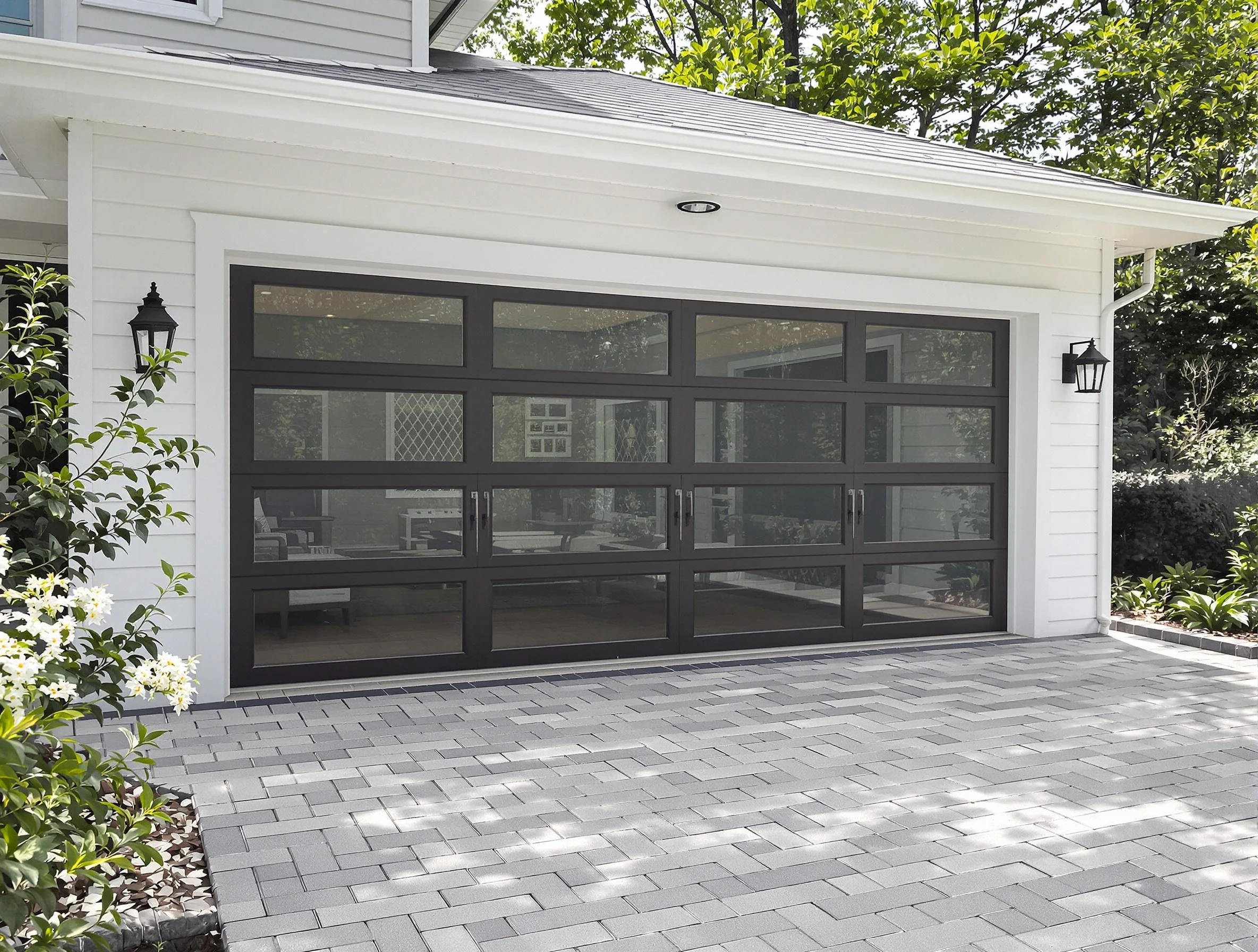 La Vergne Garage Door Repair design specialist presenting custom garage door options to La Vergne homeowner