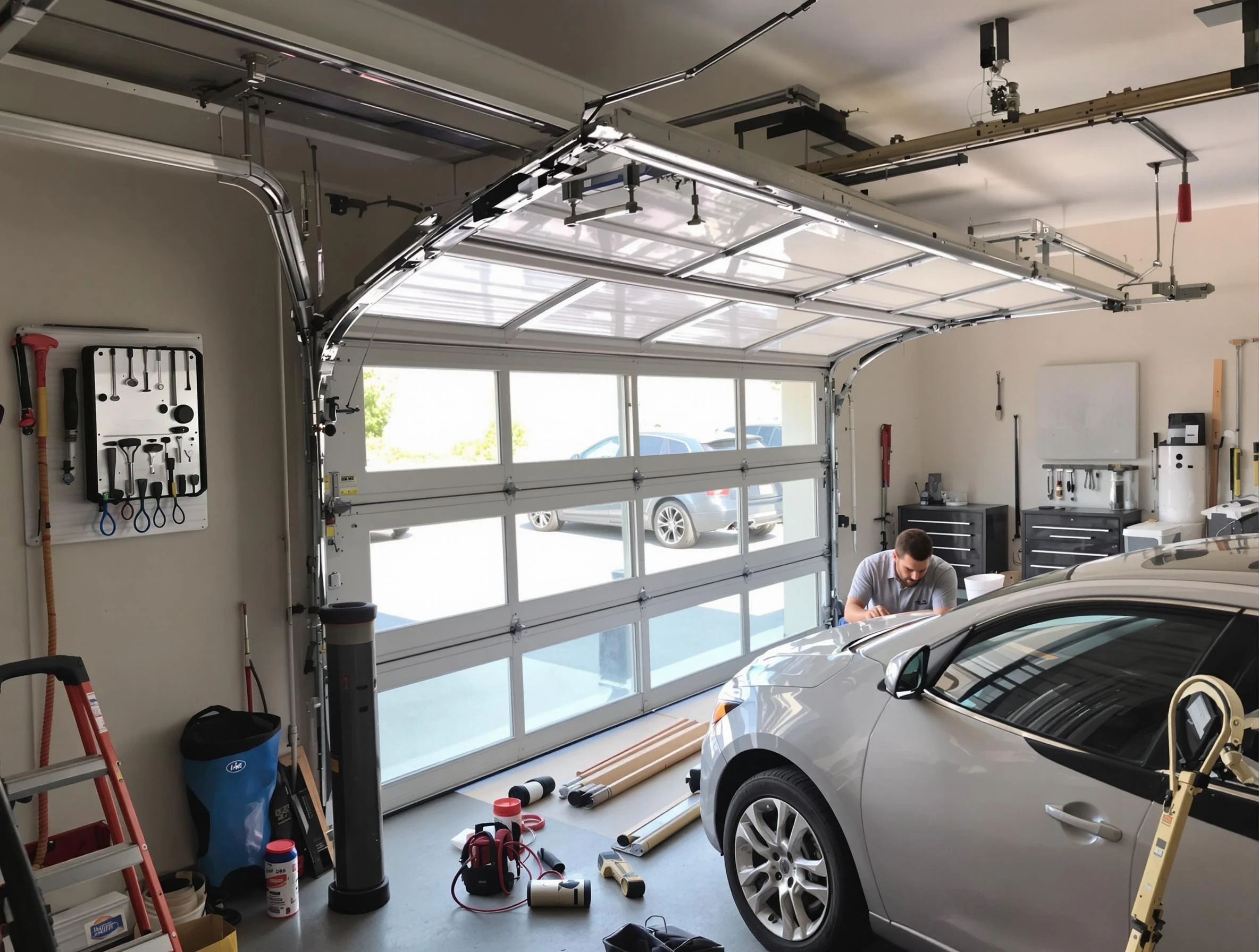 Garage door noise reduction service by La Vergne Garage Door Repair in La Vergne